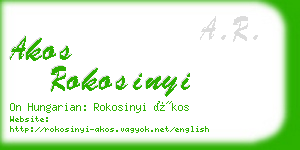 akos rokosinyi business card